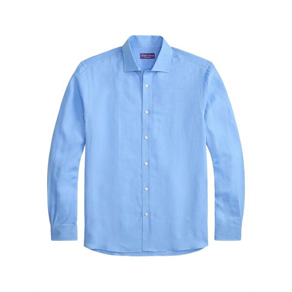 ラルフ・ローレン パープルレーベル メンズ プルオーバー トップス Long-sleeve button-up shirt Blue