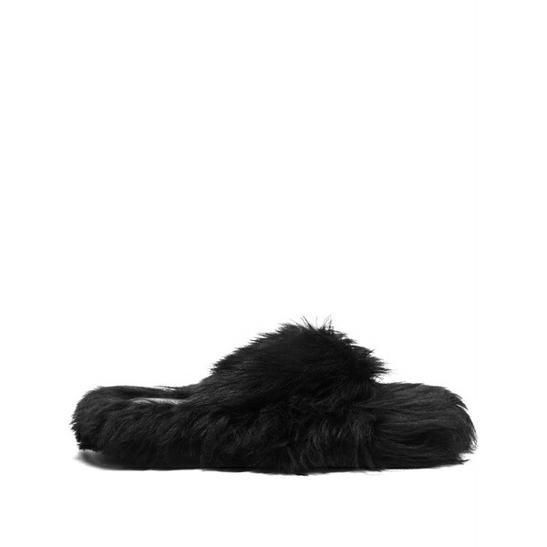 アクネ ストゥディオズ メンズ サンダル シューズ Shearling sandals Black