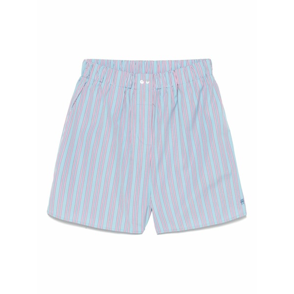 フォルテ フォルテ レディース 心地好いズボン下 ボトムス Striped shorts Blue