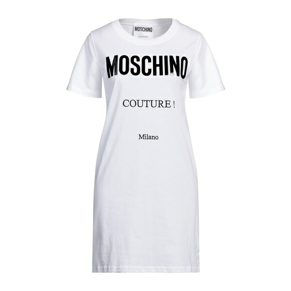 【送料無料】 モスキーノ レディース ワンピース トップス Mini dresses White｜asty