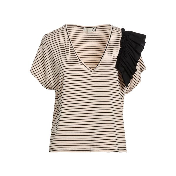 【送料無料】 ハブワン レディース Tシャツ トップス T-shirts Beige