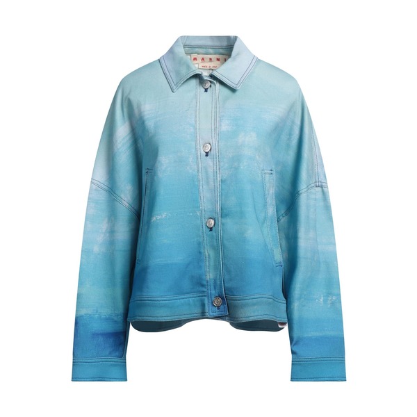 【貨物輸送無料】 マルニ レディース 上衣＆上衣 アウター Denim outerwear Azure