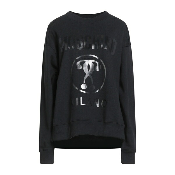 【貨物輸送無料】 モスキーノ レディース パーカー・スウェットシャツ アウター Sweatshirts Black