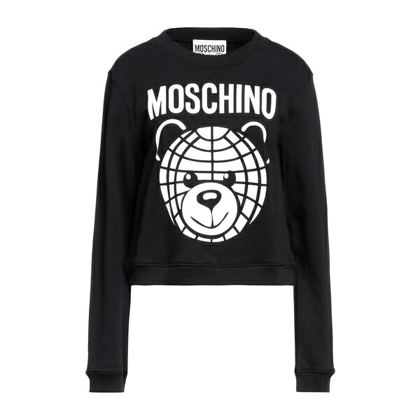 【貨物輸送無料】 モスキーノ レディース パーカー・スウェットシャツ アウター Sweatshirts Black