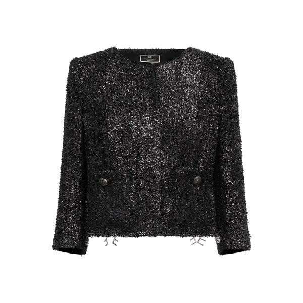 【送料無料】 エリザベスフランキ レディース ジャケット&ブルゾン アウター Jackets Black|asty