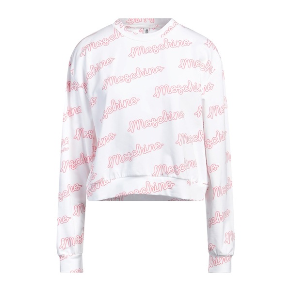 【貨物輸送無料】 モスキーノ レディース パーカー・スウェットシャツ アウター Sweatshirts White