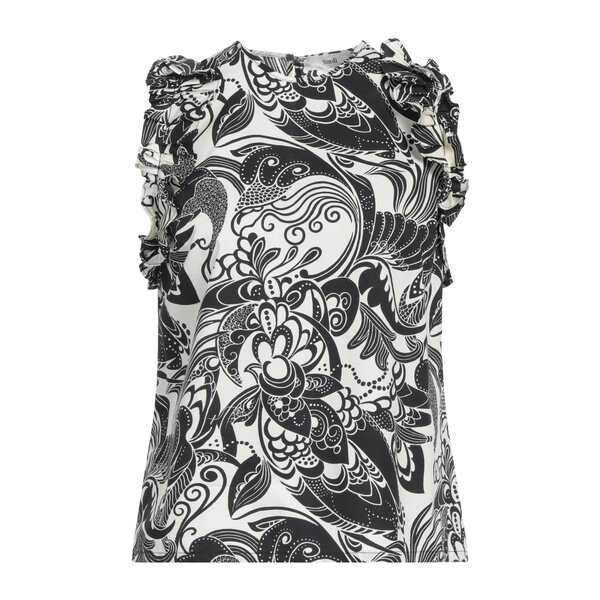 【貨物輸送無料】 スオリ レディース ティーシャツ トップス Tops Black Tシャツ・カットソー-レディースファッション-トップス