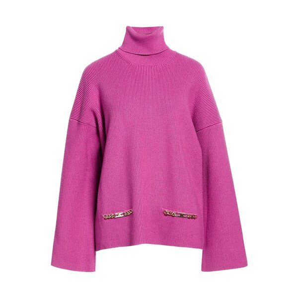 【貨物輸送無料】 エリザベスフランキ レディース 編み物\u0026スウェーター アウター Turtlenecks Pink