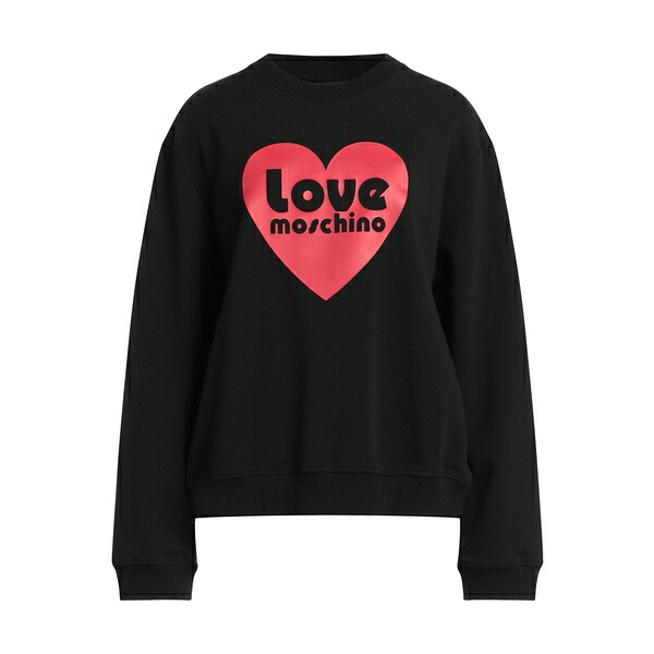 【貨物輸送無料】 モスキーノ レディース パーカー・スウェットシャツ アウター Sweatshirts Black