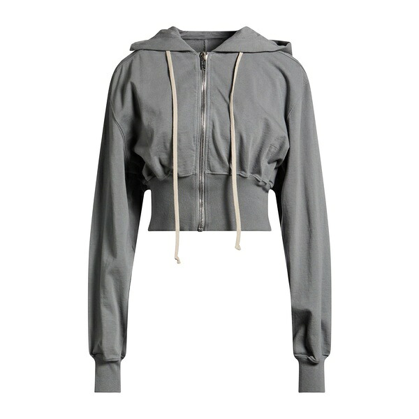 【貨物輸送無料】 リックオウエンス レディース パーカー・スウェットシャツ アウター Sweatshirts Grey