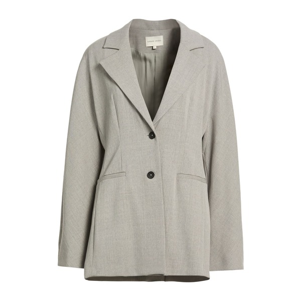 【送料無料】 ルルー スタジオ レディース ジャケット&ブルゾン アウター Blazers Grey|asty