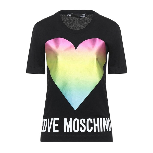 【貨物輸送無料】 モスキーノ レディース プルオーバー トップス T-shirts Black