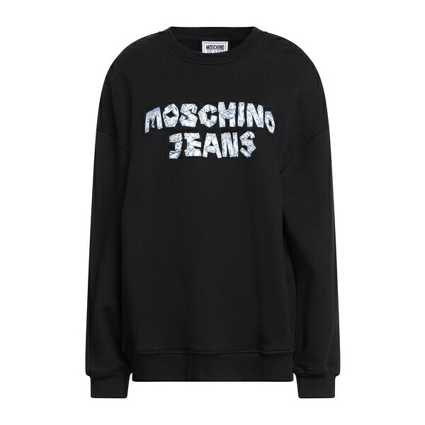 【貨物輸送無料】 モスキーノ レディース パーカー・スウェットシャツ アウター Sweatshirts Black