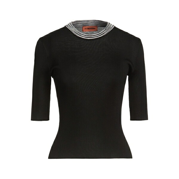 【貨物輸送無料】 ミッソーニ レディース 編み物\u0026スウェーター アウター Sweaters Black トップス-ニット・セーター-セーター