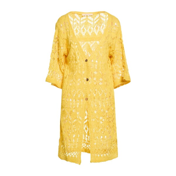 【貨物輸送無料】 リビアナコンティ レディース ジレー アウター Cardigans Yellow