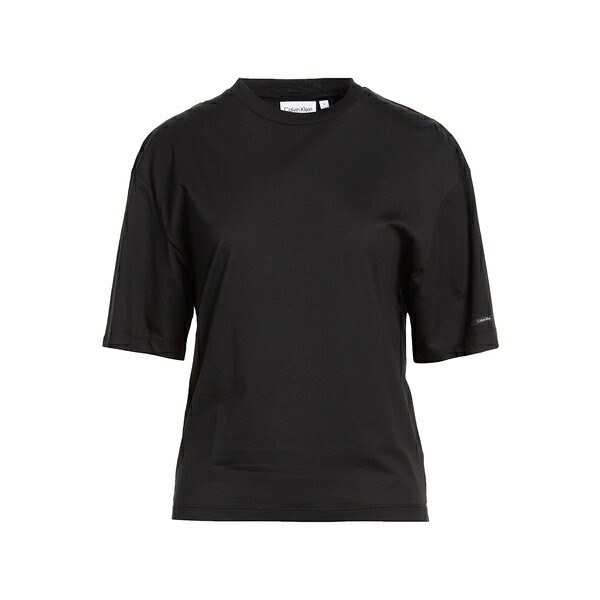 【送料無料】 カルバンクライン レディース Tシャツ トップス T-shirts Black|asty