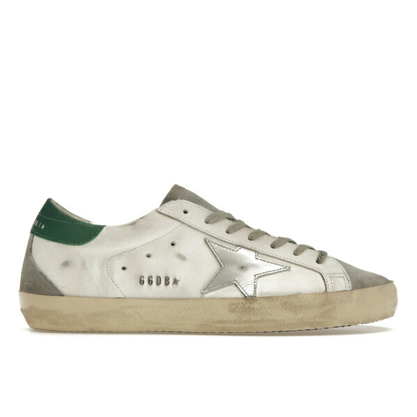 Golden Goose ゴールデングース メンズ スニーカー  【Golden Goose Super-Star White Silver Green】  サイズ US_9(27.0cm) White/Silver Green