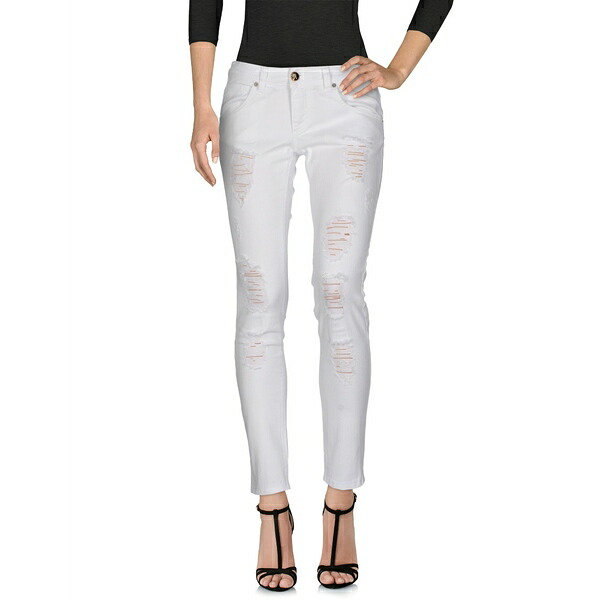 【送料無料】 アニエバイ レディース デニムパンツ ボトムス Jeans White|asty