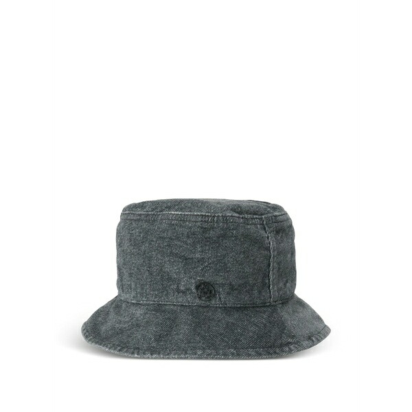 メゾンミッシェル レディース 帽子 アクセサリー Denim bucket hat Grey｜asty