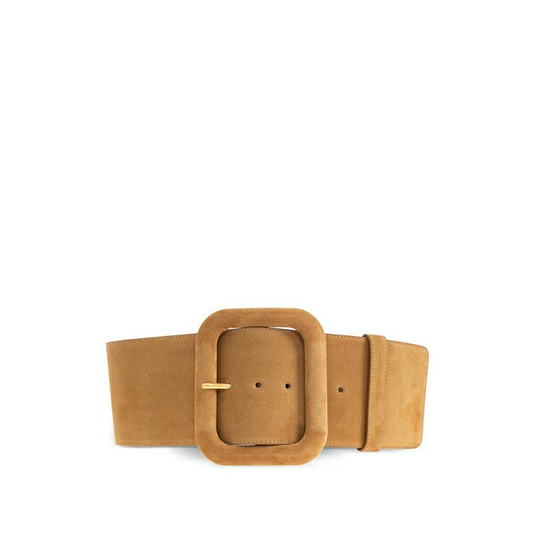 意中の女 レディース 三尺帯 付属物 Square-buckle leather belt Neutrals