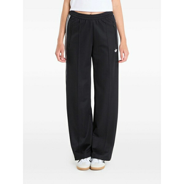 アディダス レディース カジュアルパンツ ボトムス Classic logo-embroidered track pants Black