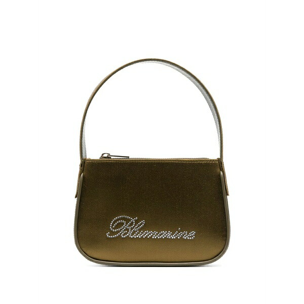 ブルマリン レディース トートバッグ バッグ Rhinestone embellished satin mini bag Green