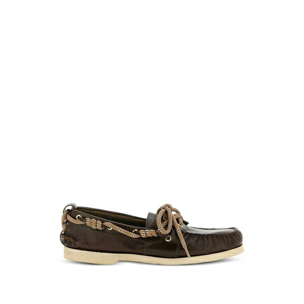 ゴールデングース メンズ スリッポン・ローファー シューズ Curled lace leather loafers Brown