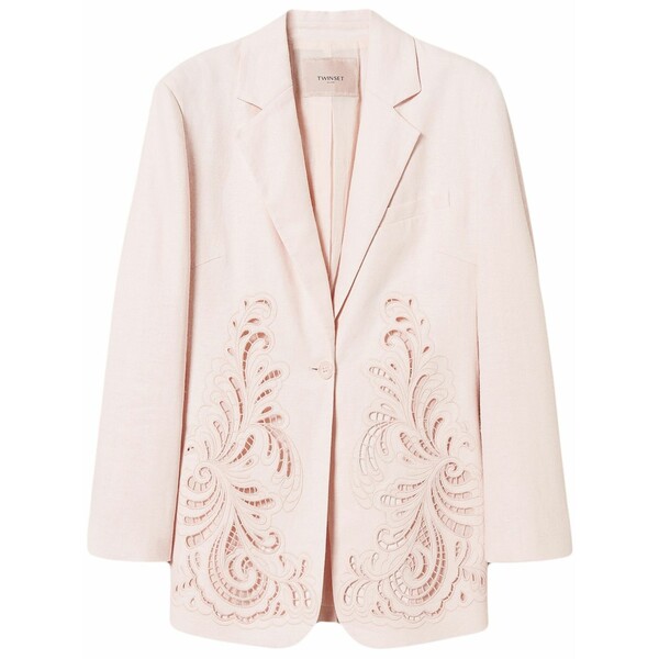 ツイン仕かける レディース 上衣＆上衣 アウター Embroidered blazer Pink コート・ジャケット-レディースファッション