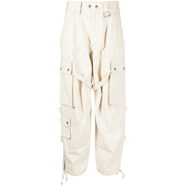 イザベル マラン レディース デニムパンツ ボトムス Elore cropped cargo trousers Neutrals|asty