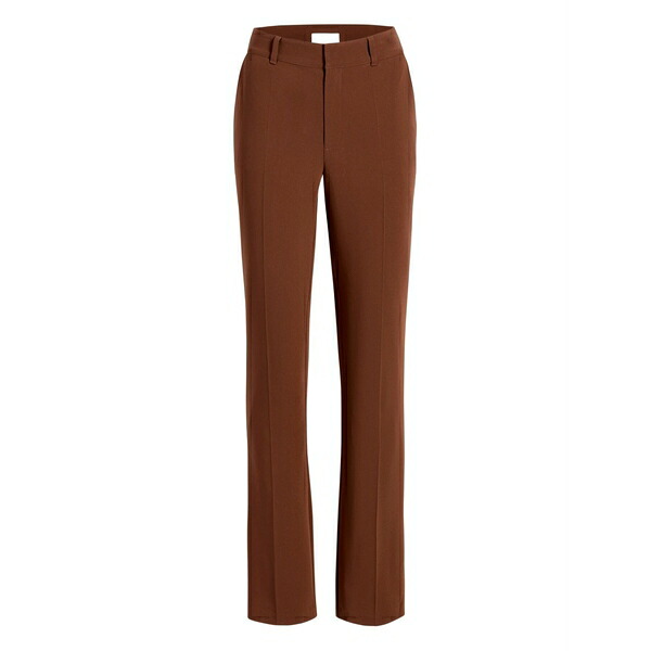 サンクアセプト レディース カジュアルパンツ ボトムス Front-pleat trousers Brown