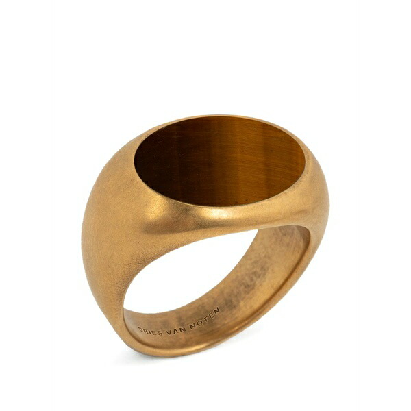 ドリス・ヴァン・ノッテン メンズ 輪っか 付属物 Stone signet ring Gold