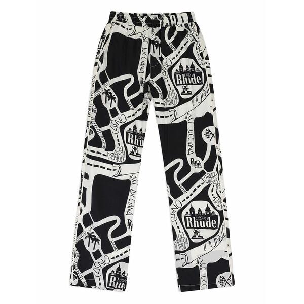 ルード メンズ 心地好いズボン下 ボトムス Strada silk track pants White