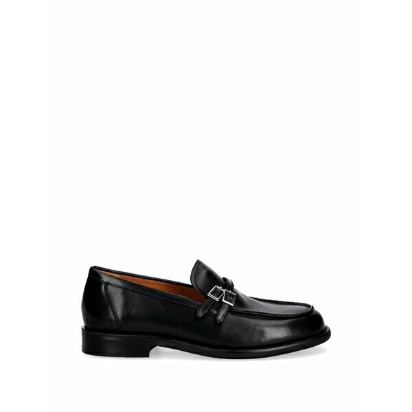 渡り者 レディース スリッポン・ローファー シューズ Buckle strap loafers Black