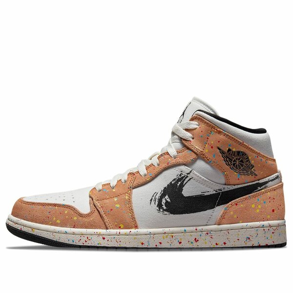 Jordan ジョーダン メンズ スニーカー  【Air Jordan 1 Mid SE \u0027Brushstroke Paint Splatter\u0027 DA8005-100】  大きさ US_6(24.0糎)