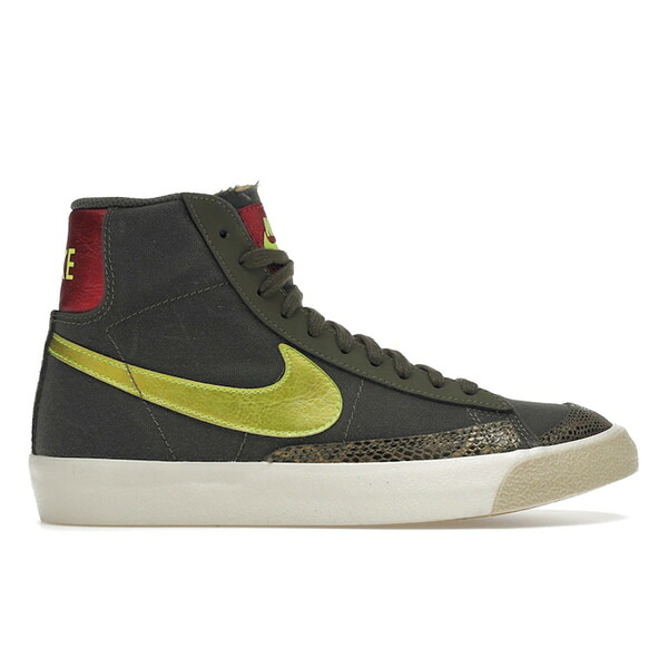 Nike ナイキ レディース スニーカー  【Nike Blazer Mid 77 Olive Snakeskin (Women\u0027s)】  大きさ US_W_12 Medium Olive/Lemon Venom-Fossil