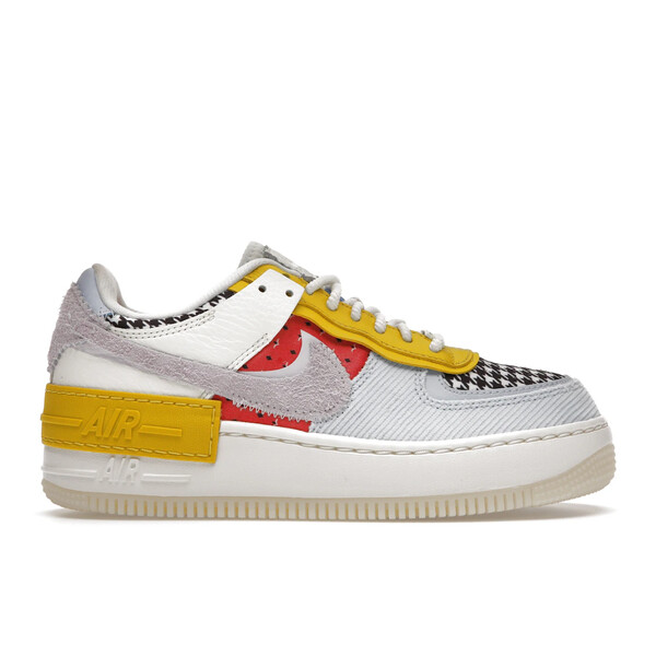 Nike ナイキ レディース スニーカー  【Nike Air Force 1 Low Shadow Multi Print Houndstooth (Women\u0027s)】  大きさ US_W_12 Sail/Hydrogen Blue/Bright Citron/Doll