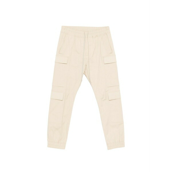 リックオウエンス メンズ カジュアルパンツ ボトムス Drawstring cargo trousers Neutrals｜asty