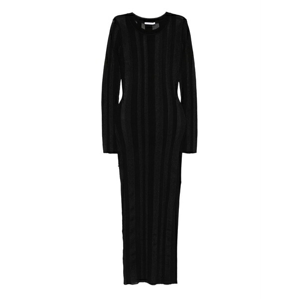 パトリツィア ペペ レディース 衣装 トップス Ribbed MIDI dress Black
