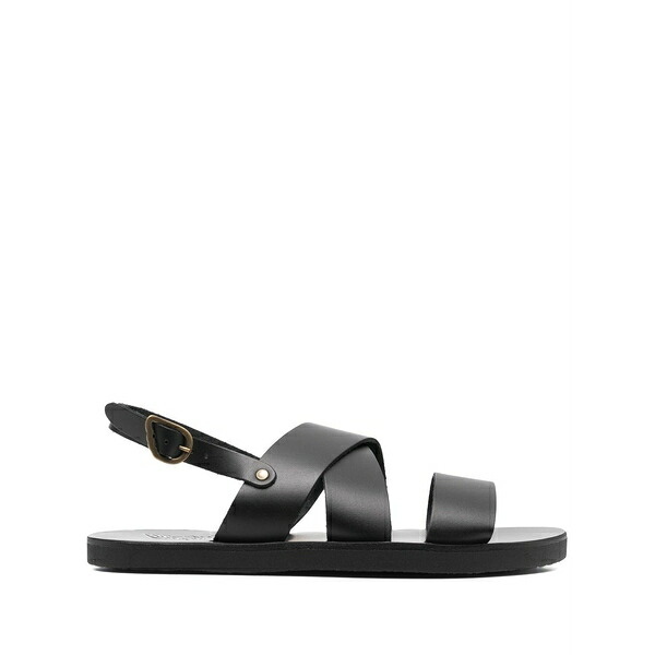 アンシエントグリークサンダル メンズ サンダル シューズ Miltos slingback leather sandals Black