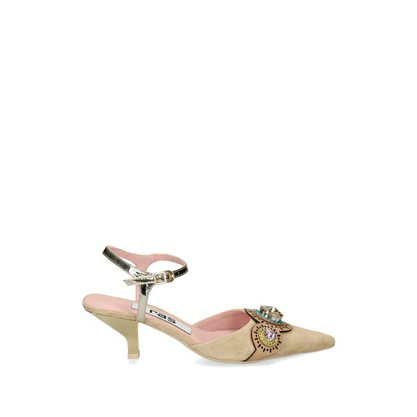 ラス レディース パンプス シューズ Ankle strap embellished pumps Neutrals