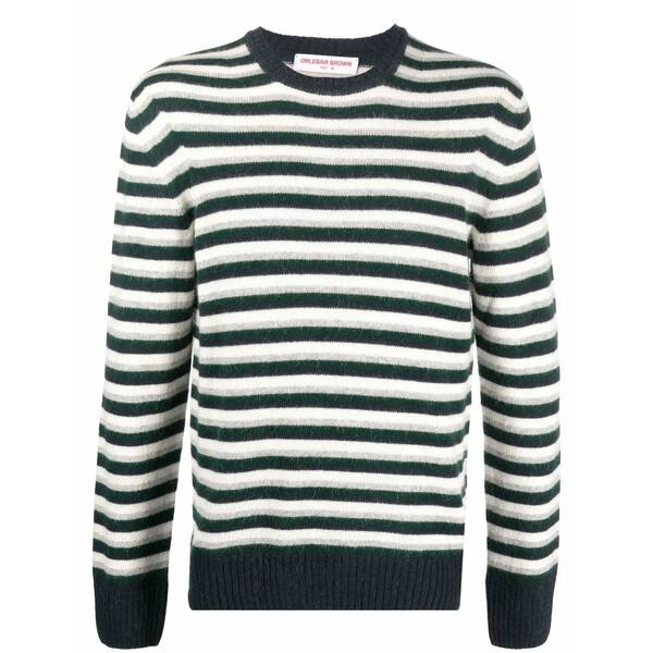 オールバー ブラウン メンズ ニット&セーター アウター Stripe-print knit jumper Neutrals｜asty