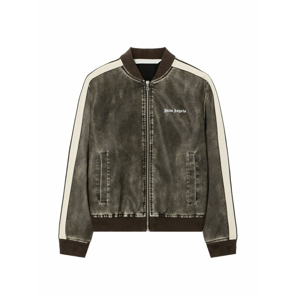 パーム・エンジェルス レディース 上衣＆上衣 アウター Classic logo stripe bomber jacket Grey