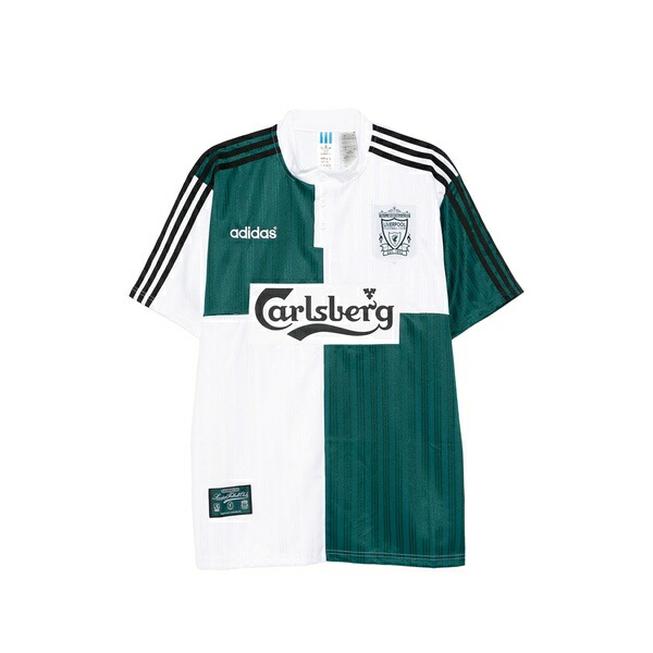 アディダス メンズ ティーシャツ トップス Liverpool fc three-stripe panelled t-shirt Green Tシャツ・カットソー-トップス-メンズファッション