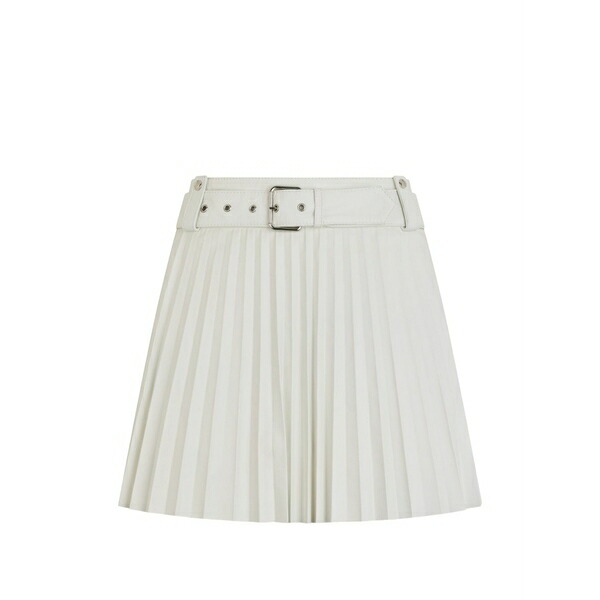 レッドヴァレンティノ レディース スコート ボトムス Belted pleated mini shorts White