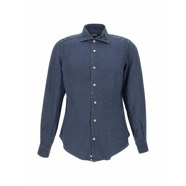 イレブンティ メンズ プルオーバー トップス Buttoned shirt Blue