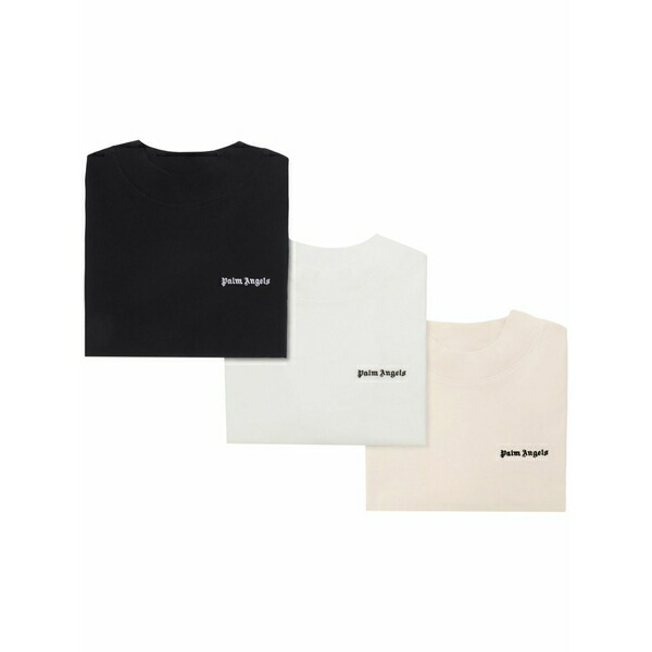 パーム・エンジェルス レディース Tシャツ トップス Logo-embroidered t-shirts (pack of three) Neutrals|asty