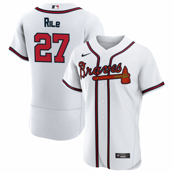 Atlanta Braves Nike Home Authentic Custom Jersey - White