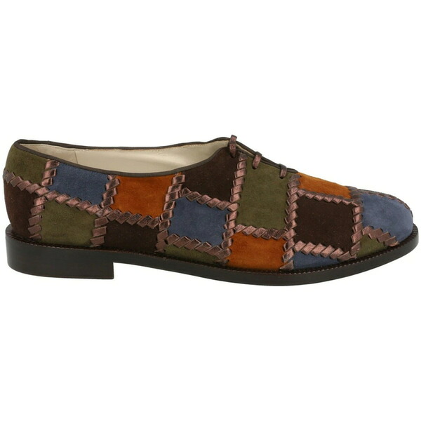 Ferragamo フェラガモ レディース スニーカー  【Ferragamo Esquimese Archive Limited Edition 1941 Patchwork Loafers Blue (Women)】  サイズ US_7.5(24.5cm) Blue