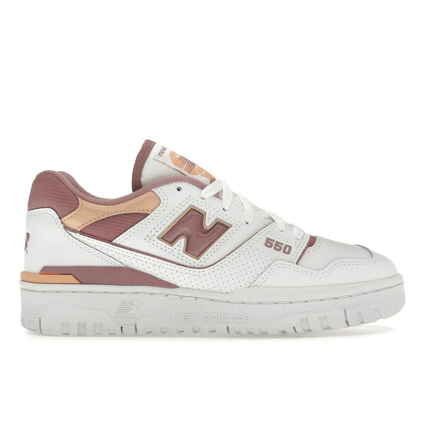 New Balance ニュー平衡にする レディース スニーカー  【New Balance 550 Rosewood Hazy Peach (Women\u0027s)】  大きさ US_7(24.0糎) White/Rosewood/Hazy Peach