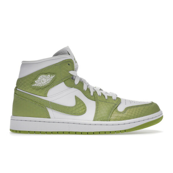 Jordan ジョーダン レディース スニーカー 【Jordan 1 Mid Green Python (Women's)】 サイズ US_8(25.0cm) White/White/Vivid Green｜asty